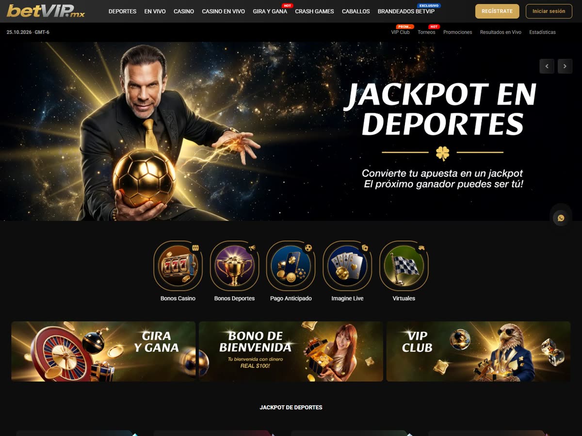 BetVIP: Casino en vivo y apuestas deportivas en línea para México.